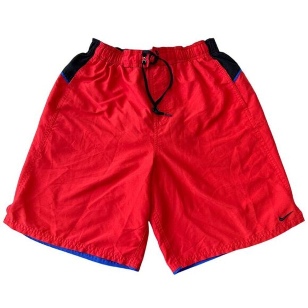 Nike Red Athletic Swim Shorts Quick Dry Beach Volleyball Sports‎ Shorts Youth
